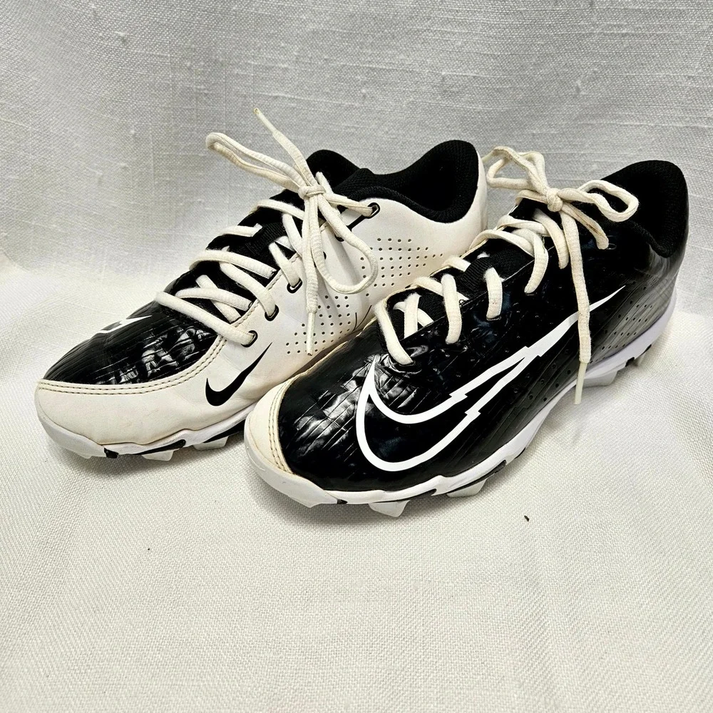 Nike Vapor Ultrafly 4 Keystone Youth 5.5Y Black White Baseball Cleats DA0702-001